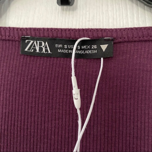 ZARA Square Neck Shirt Size S NWT - Picture 5 of 5